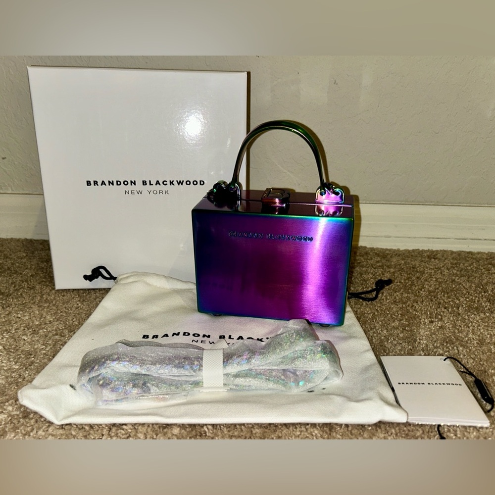 Brandon Blackwood Metal Iridescent Mini Kendrick Bag